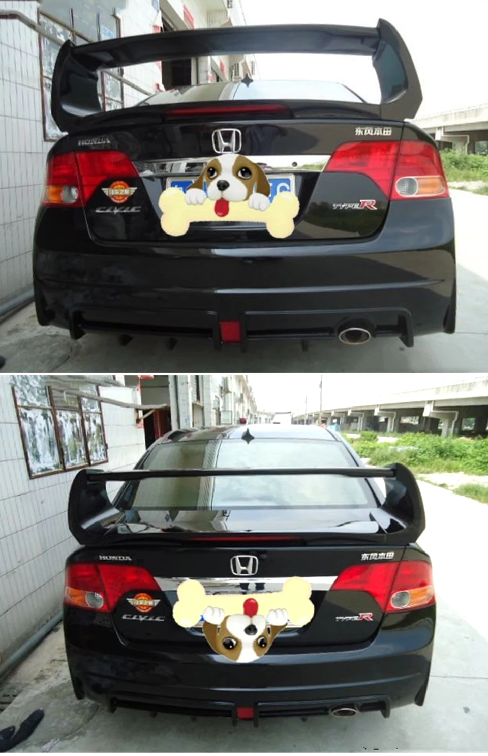 Используется для Honda CIVIC спойлер 2006-2011 год ABS Материал ciimo RR typeR стиль заднего крыла углеродного волокна аксессуары для автомобиля refitt