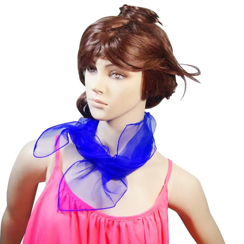 Весна лето осень сплошной цвет тонкие шелковые шарфы шифон жоржет женский шарф