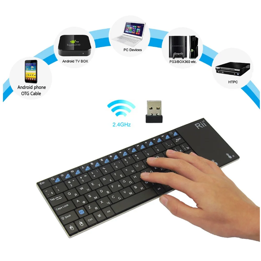 [Подлинный] Rii mini i12 английская версия 2 4G мини беспроводная воздушная Мышь