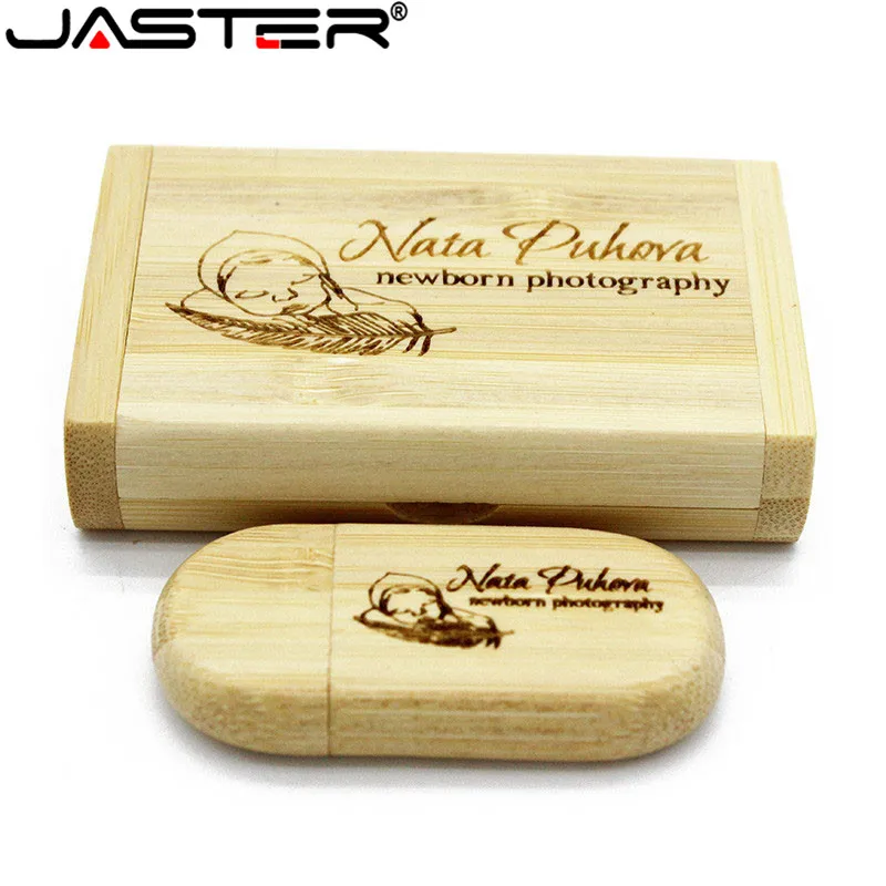JASTER ( 1 шт. бесплатный логотип выше) Деревянный usb + коробка флэш накопитель 4 ГБ 16 32