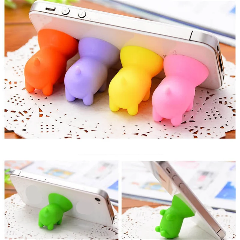 UVR портативный складной держатель для телефона регулируемый мобильного 3D свинка