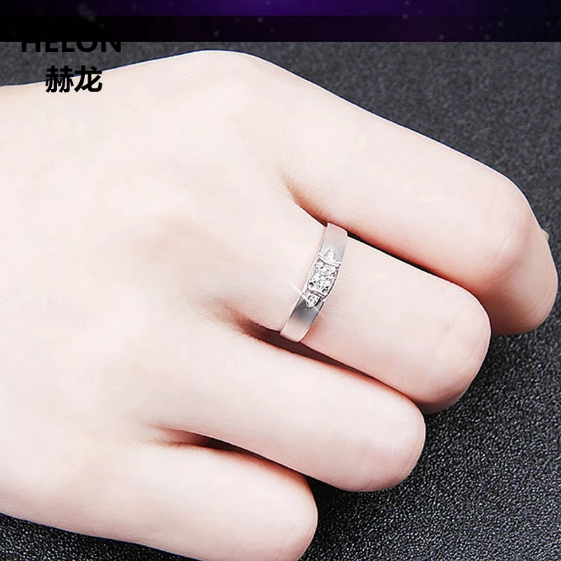 Solid 14k White Gold Engagement Wedding Ring Party Anniversary Men AAA Cubic Zirconia CZ Fine Jewelry Generous | Украшения и
