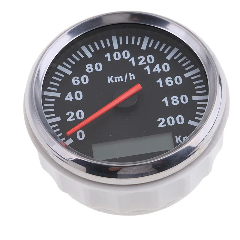 

120Km/h ,200 Km/h Boat Speedometer Waterproof Stainless Speedo Gauge for Car Motorcycle Digital Speed Gauge red Backlight