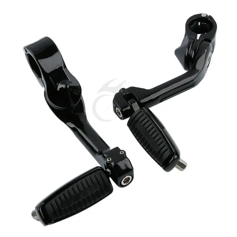 Подножки с колышками для ног + длинное Угловое крепление 32 мм Harley Touring Dyna |