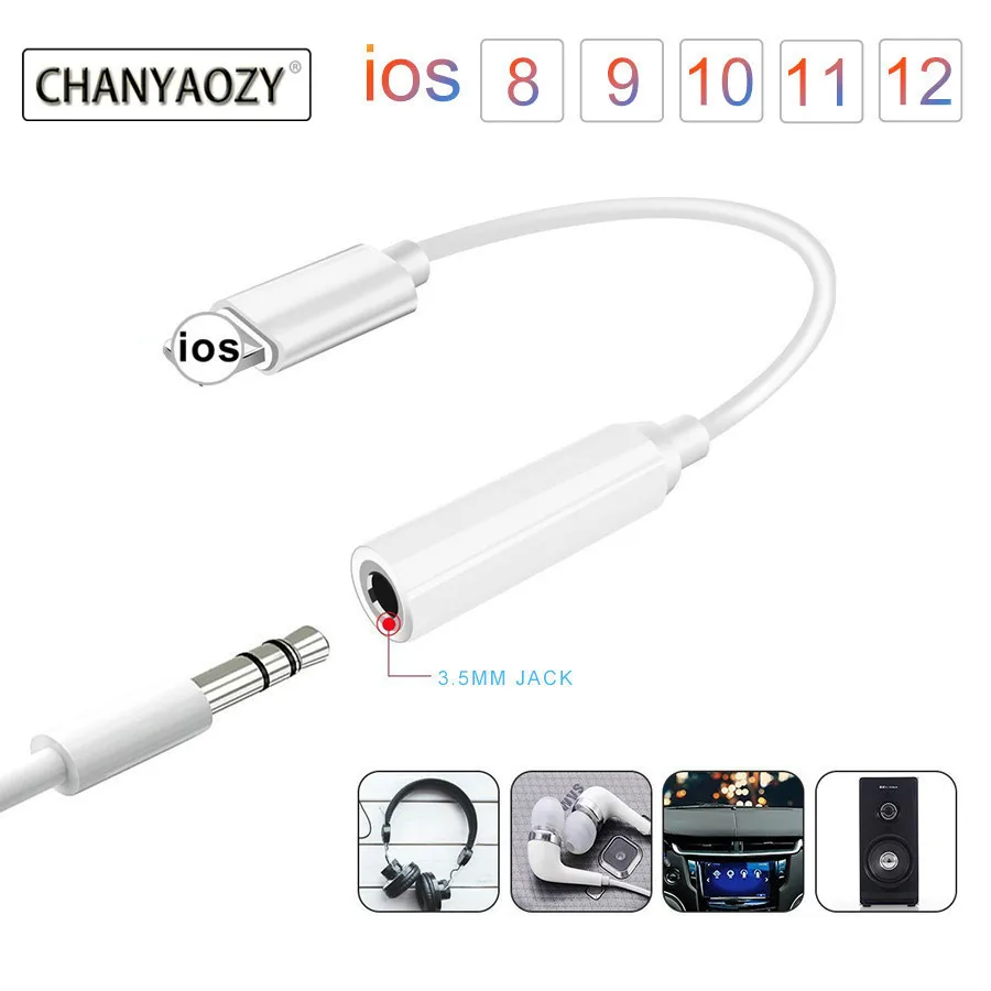 Музыкальный адаптер для наушников для iPad iPhone 6, 6s, 7, 8 PLUS, X, XS, XR, AUX, адаптер для Lightning, мама, 3,5 мм, папа, адаптеры, разъем, кабель