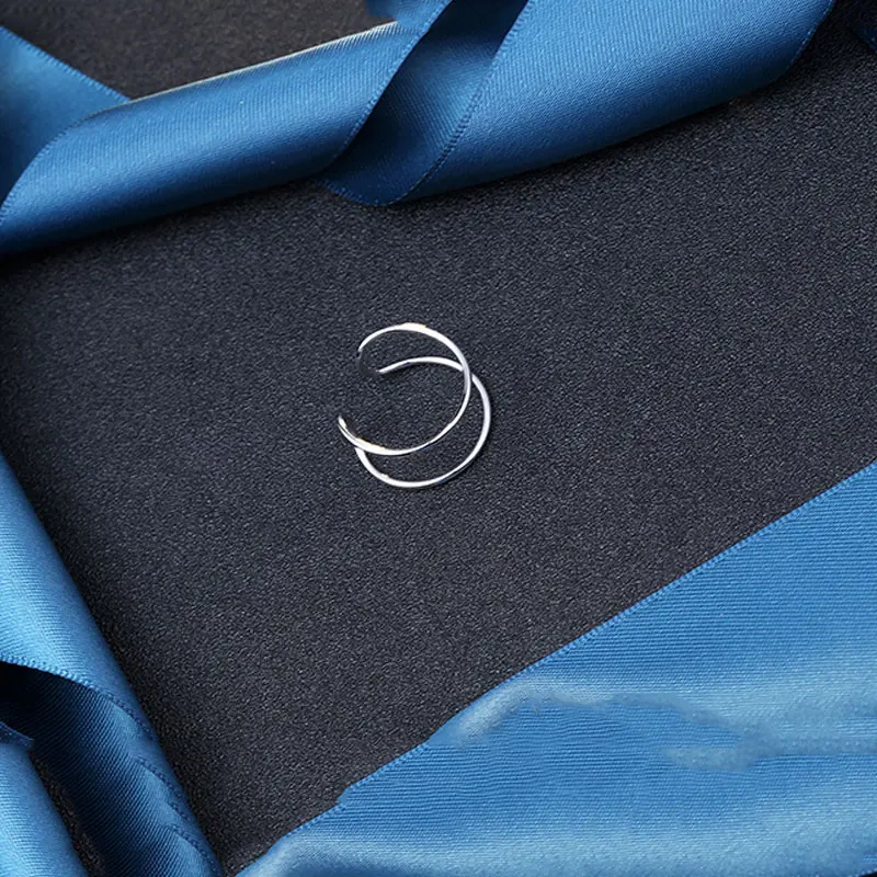 Женское кольцо из серебра 925 пробы FNJ простое регулируемого размера 100% ювелирное