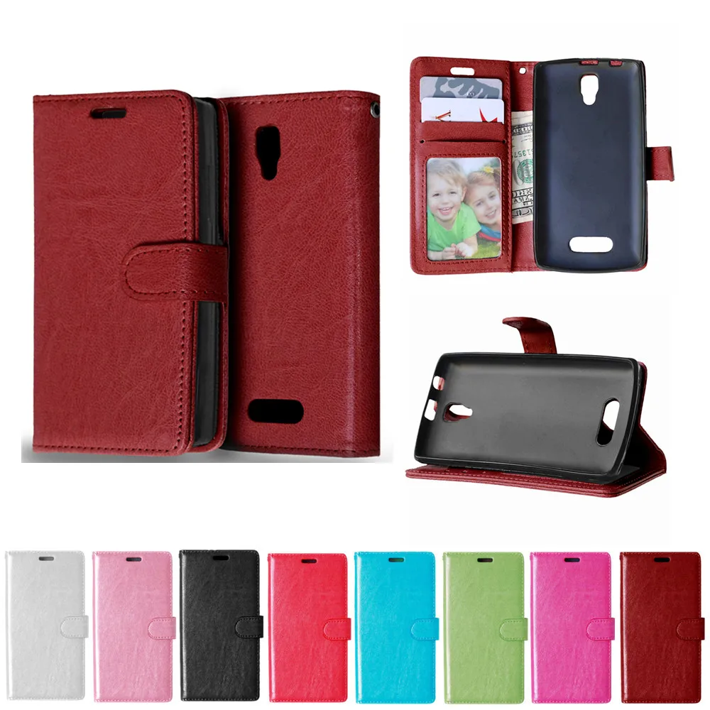 Чехол для Lenovo A2010 A 2010 Кожаные чехлы сплошного цвета Модный чехол подставка с