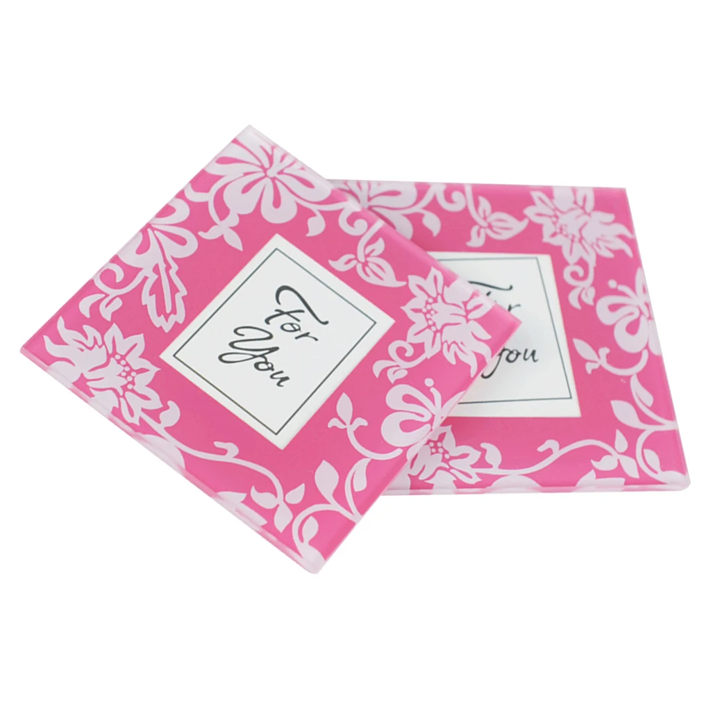 2 шт. модные стеклянные подставки розовая фоторамка подставка кофейная чашка