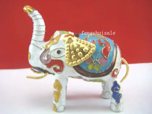 Один шт китайский орнамент слон с перегородчатой эмалью Ремесленная статуэтка