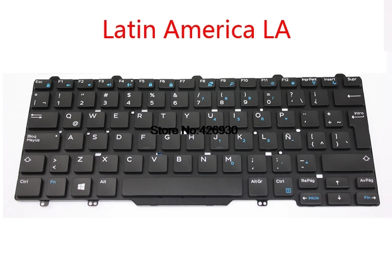 Клавиатура для ноутбука бренд DELL для серии Latitude E5450 5450 E5470 английский США Русский RU латинский язык бразильский бр Великобритания японский JP Франция fr