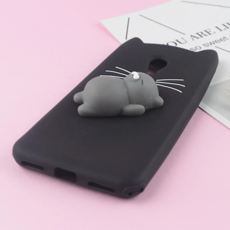 Милый японский блестящий чехол с котом для Meizu M2 mini M3S M5 M5S A5 M3 Note MX6 MX5 Pro 7 Plus Мягкий чехол с котом чехлы для телефонов