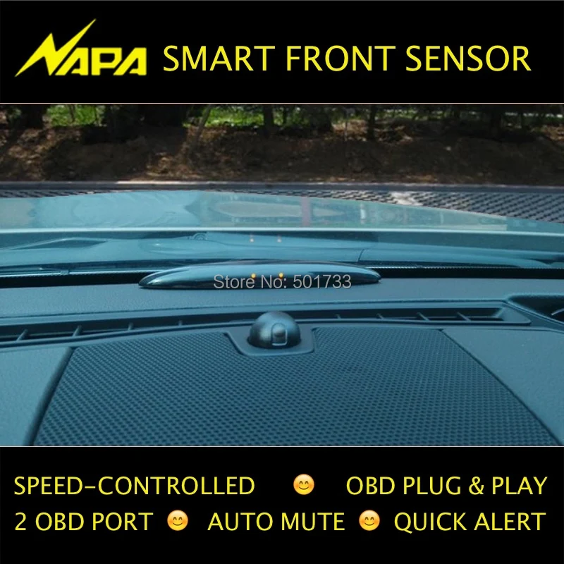 OBD передний датчик парковки с регулировкой скорости, OBD Plug& Play без проволоки, интеллектуальное оповещение, автоматическое отключение звука 4 датчика s для Toyota 06-up