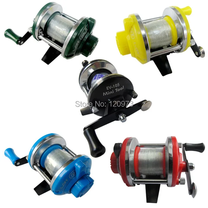 EV105 катушка для подледной рыбалки маленькая карманная заброса приманки