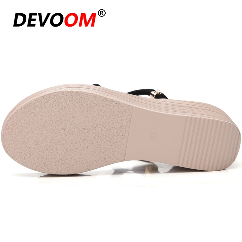 Модные вьетнамки на платформе домашняя обувь Chaussons женские сандалии с пряжкой Zomer