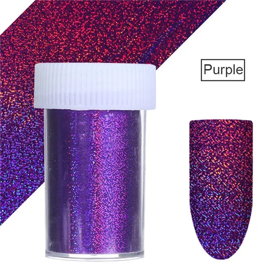 Purple 1 рулон голографическая Звездная Фольга для ногтей Holo серебро фиолетовый розовое золото маникюр Дизайн ногтей перевод рисунка стикер дизайн ногтей 4 цвета - Цвет: Purple