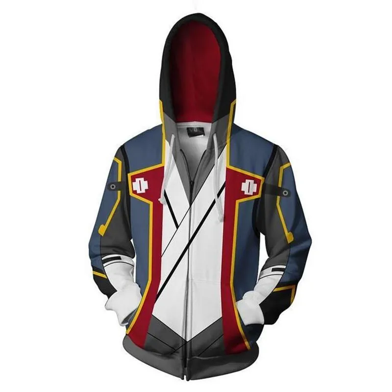 Файтинги Джин из BlazBlue = Kisaragi полиэстер толстовка на молнии для мужчин и женщин Косплей свитер аниме одежда 3D печать Новинка