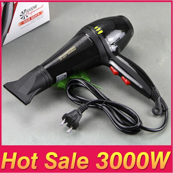 3000W AC Motor NEW 2014 Low Noise Electric Handle Hair Dryer Black Professional Blow Bathroom Salon Equipment 220V | Красота и