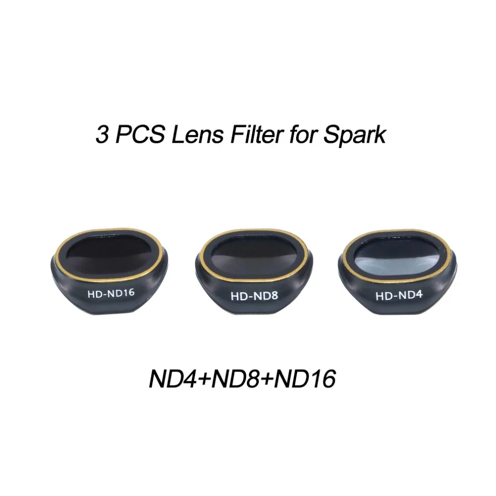 Фильтр объектива для DJI Spark Drone camera UV CPL ND4 ND8 ND16 ND32 для Spark camera наборы круговых поляризационных фильтров нейтральной плотности