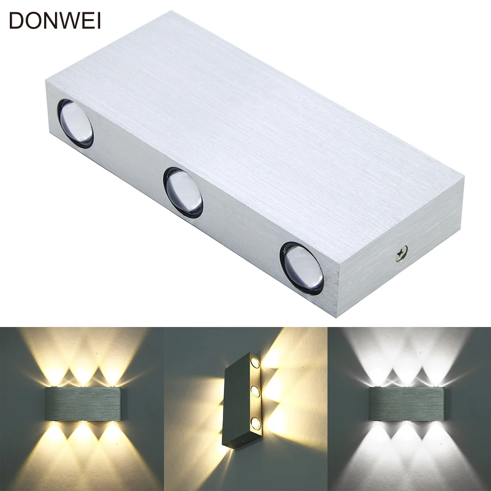 Светильник Настенный алюминиевый 6 Вт светодиодов 110 В 220 В|indoor wall light|up down lightwall light