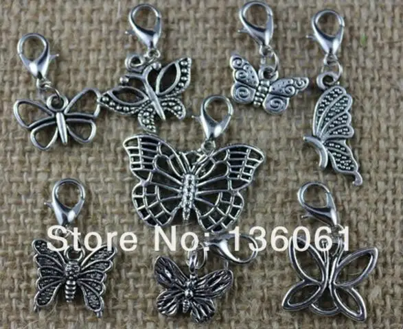 Винтажное изделие из серебра подвесная подвеска с подвеской бабочкой крестом