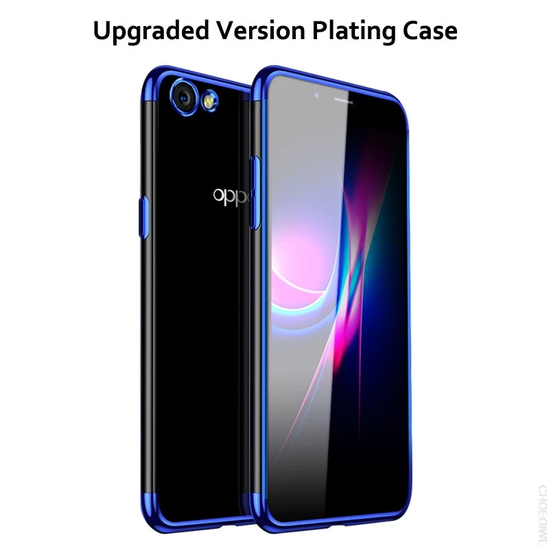 CHOEOIWE Cases for OPPO A83 Plating Soft Case Utra-thin Cover A71 Silicone Transparent Phone Back Coque Shell |