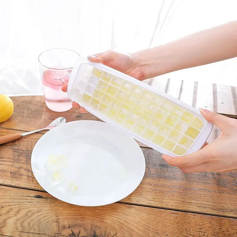 12/48/60 Grid Ice Cube Mould With Lid Homemade Refrigerator Home Storage Containers DIY Tray Dropshipping | Дом и сад