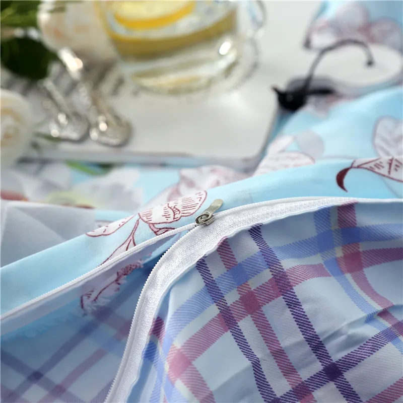 Комплект постельного белья с синей бабочкой комплект нижнего простыня наволочка