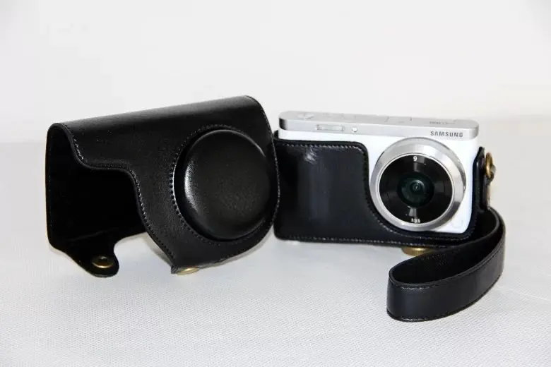 Новый черный чехол из искусственной кожи для камеры Samsung NX Mini ремешок объектива 9