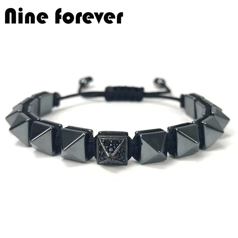 Ювелирные изделия для мужчин и женщин Nine forever браслет из гематита женские