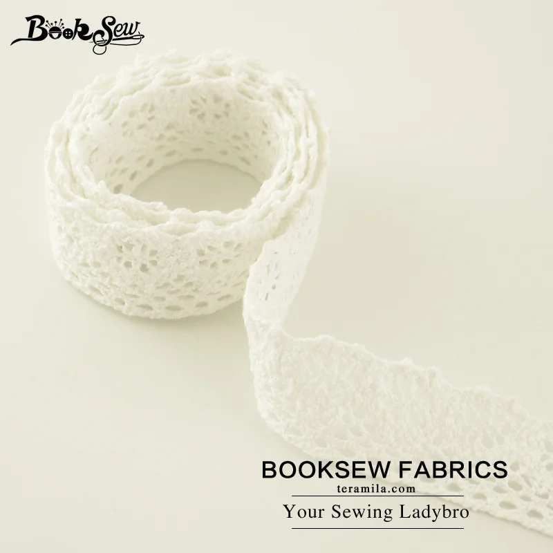 Хлопчатобумажная кружевная лента Booksew, белая и бежевая кружевная отделка, сделай сам, шитье, свадьба, скрапбукинг, 5 ярдов/партия, ширина 2 см/2,5 см/3 см/4 см