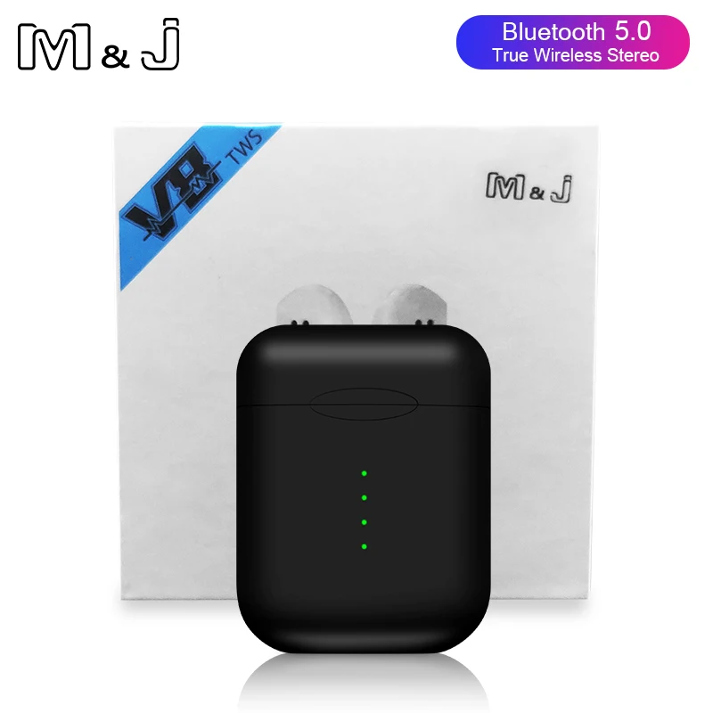 Оригинальные всплывающие наушники V8 TWS Bluetooth 5,0, мини беспроводные стерео сенсорные наушники, наушники PK i10 i20 i30 i80 i100, Прямая поставка