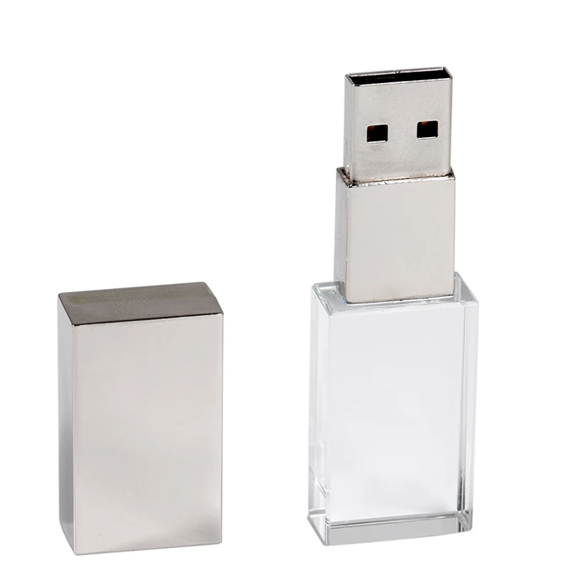 silver Модный Кристальный USB флеш-накопитель Пользовательский логотип cle USB 2,0 4 ГБ 8 ГБ 16 ГБ 32 ГБ 64 Гб свадебный подарок флешка(более 10 шт бесплатный логотип - Цвет: silver