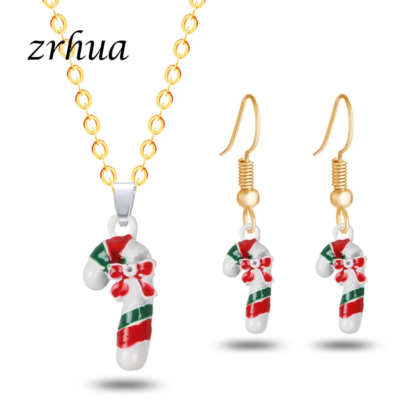 ZRHUA DIY Рождественский колокольчик ожерелье серьги набор Санта Клаус