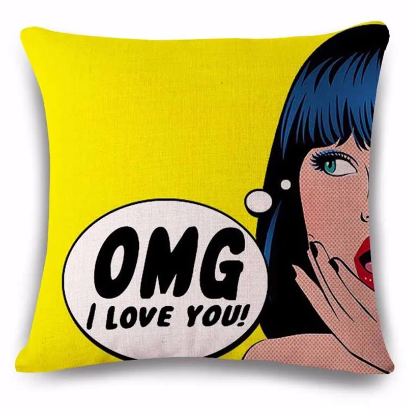 Красочные женские наволочка Европейский Милая подушка для девочки Обложка