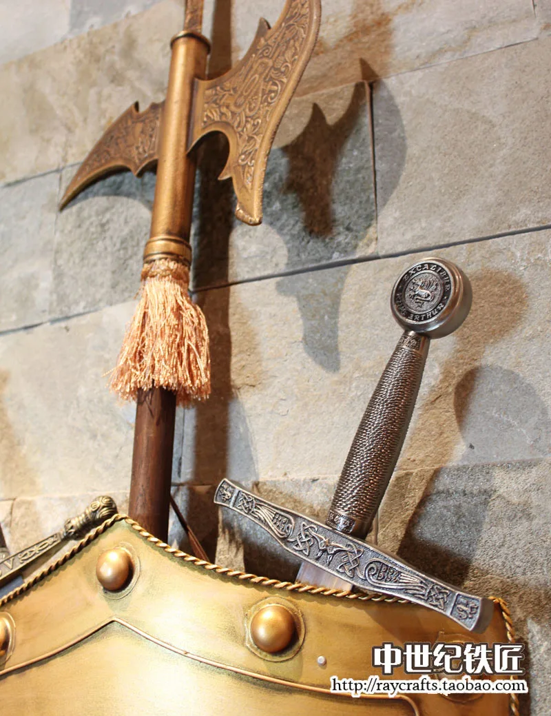 Ретро Бар Ювелирные изделия/Железный щит меч топор/Европейский отель лобби