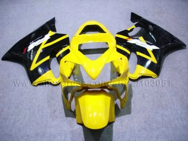 Индивидуальный Дорожный комплект обтекателей для Honda 2001 2002 2003 желтый черный CBR 600