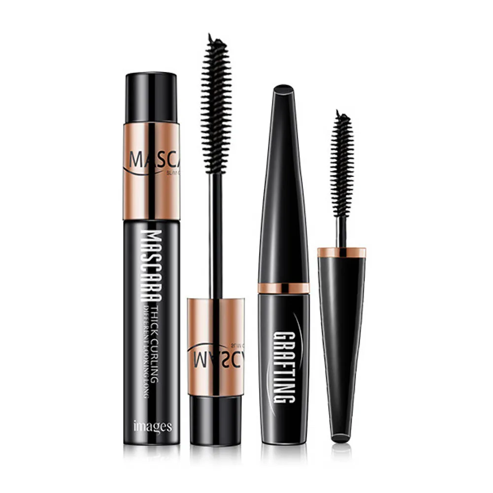 Набор из 2 шт. туши для ресниц шелкового волокна Водостойкая макияж набор