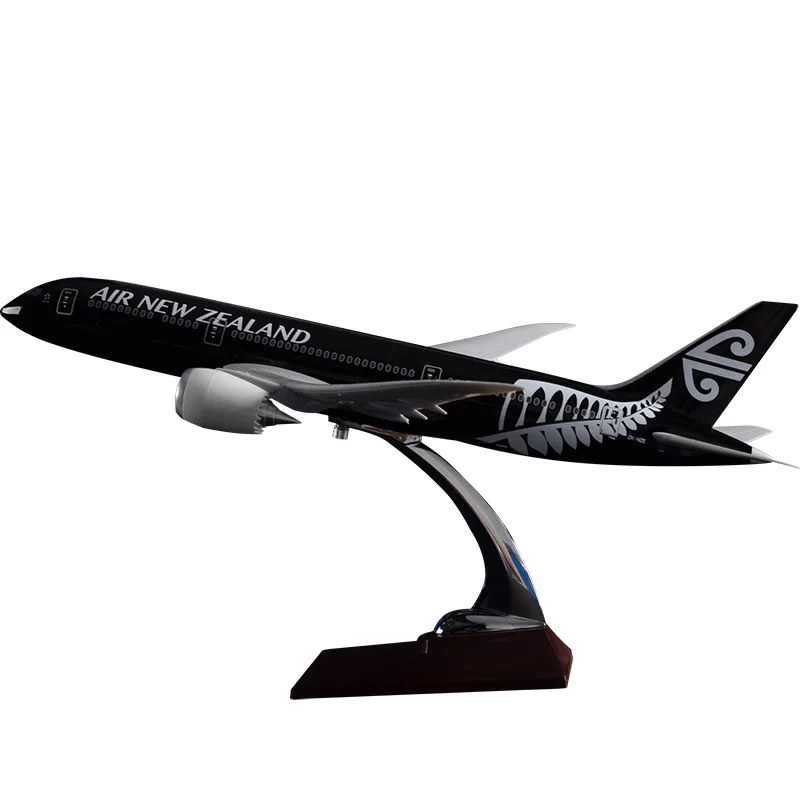 43 см Смола Boeing 787 Новая Зеландия авиакомпания модель Air Новая Зеландия самолет модель B787 Airways Airbus стенд ремесла черный