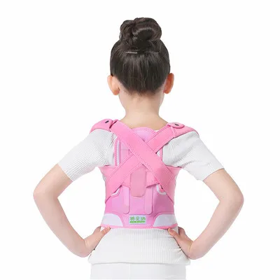 Pink JORZILANO, для детей, регулируемый Корректор осанки, пояс для спины, груди, плеч, поддерживающий осанку, правильный бандаж для унисекс, для взрослых - Цвет: Pink