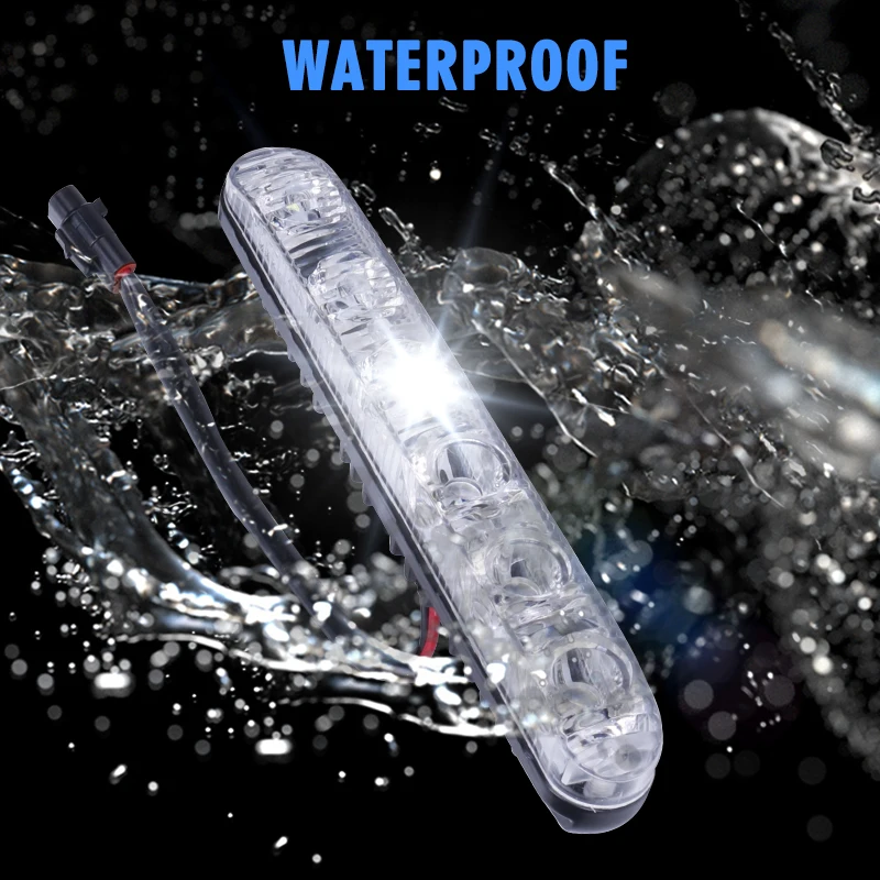 2 шт. 6 светодиодный дневные ходовые огни автостайлинг мотоциклы DRL диодные лампы