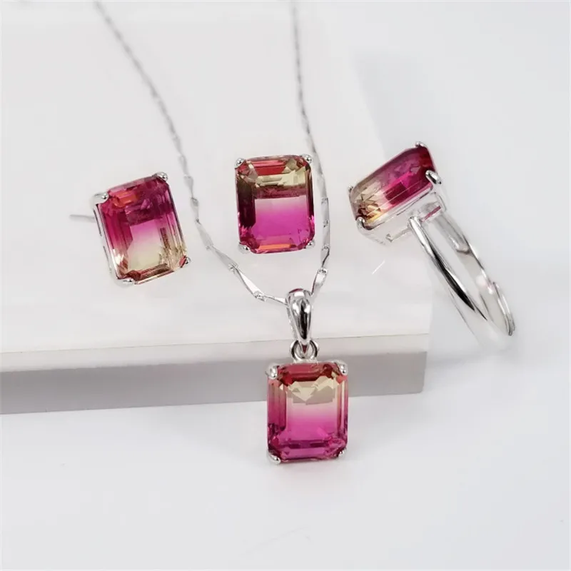 Элегантные квадратные дымчатые серьги принцессы с