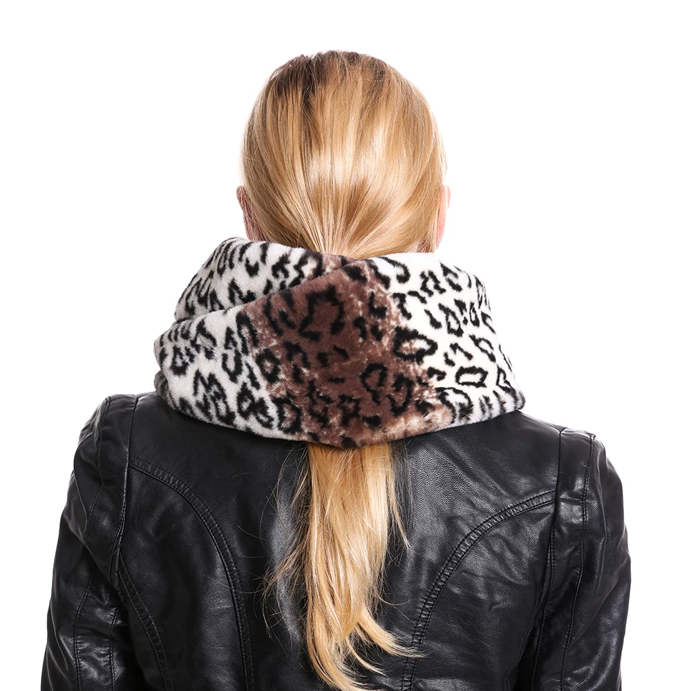 FOXMOTHER Новая мода белый мягкий искусственный мех леопардовые шарфы Snood Echarpe Foulard кольцо женский шарф дропшиппинг