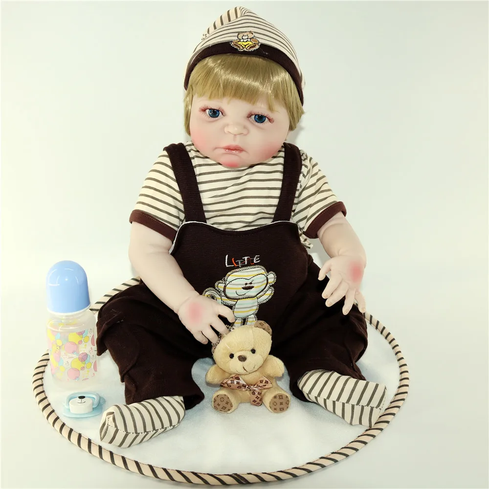 NPK 22 дюйма Bebe живой Reborn Bonecas ручная работа Реалистичная кукла Baby Doll для мальчиков