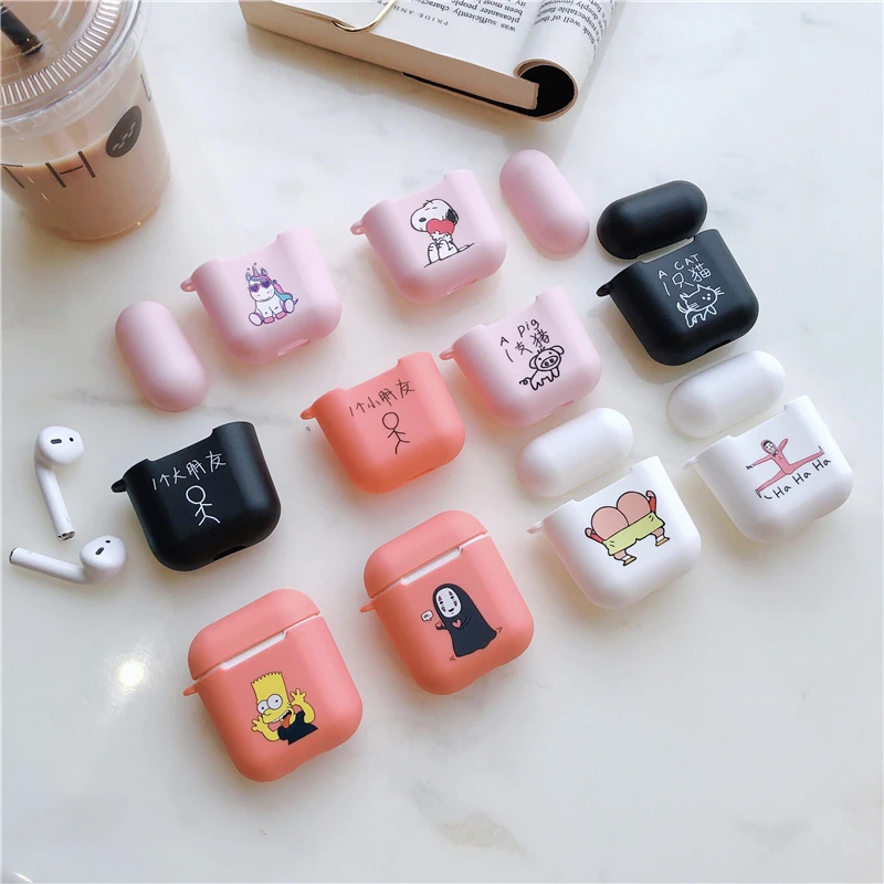 Милый роскошный мультяшный силиконовый ударопрочный чехол для Airpods, беспроводные наушники, чехол для Apple Air Pods 2, сумка для зарядки с логотипом бренда