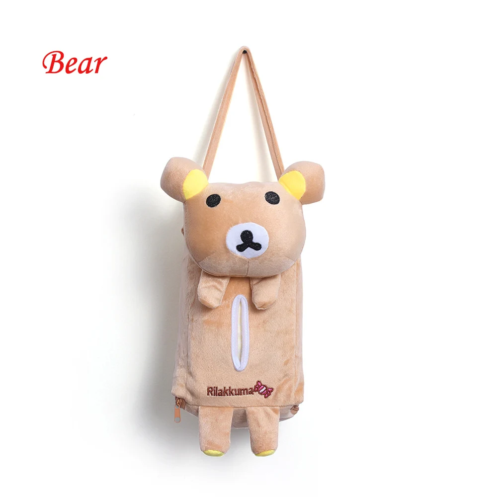 1 Pcs Cute Cartoon Car Seat Back Cover Holder Paper Napkin Box Tissue Box Car Accessories Styling - Название цвета: Цвет: желтый
