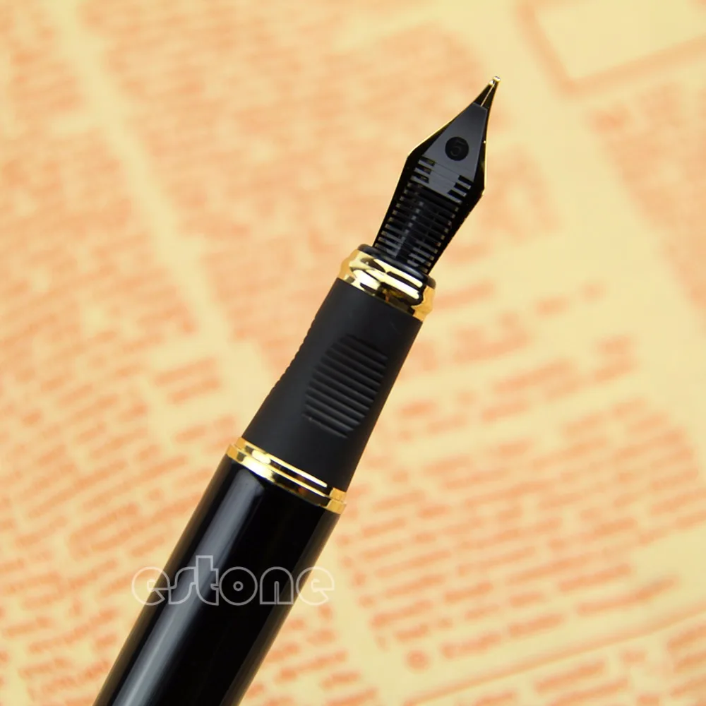 Jinhao X450 ручка черная средняя перо золотая отделка авторучка хороший подарок 24