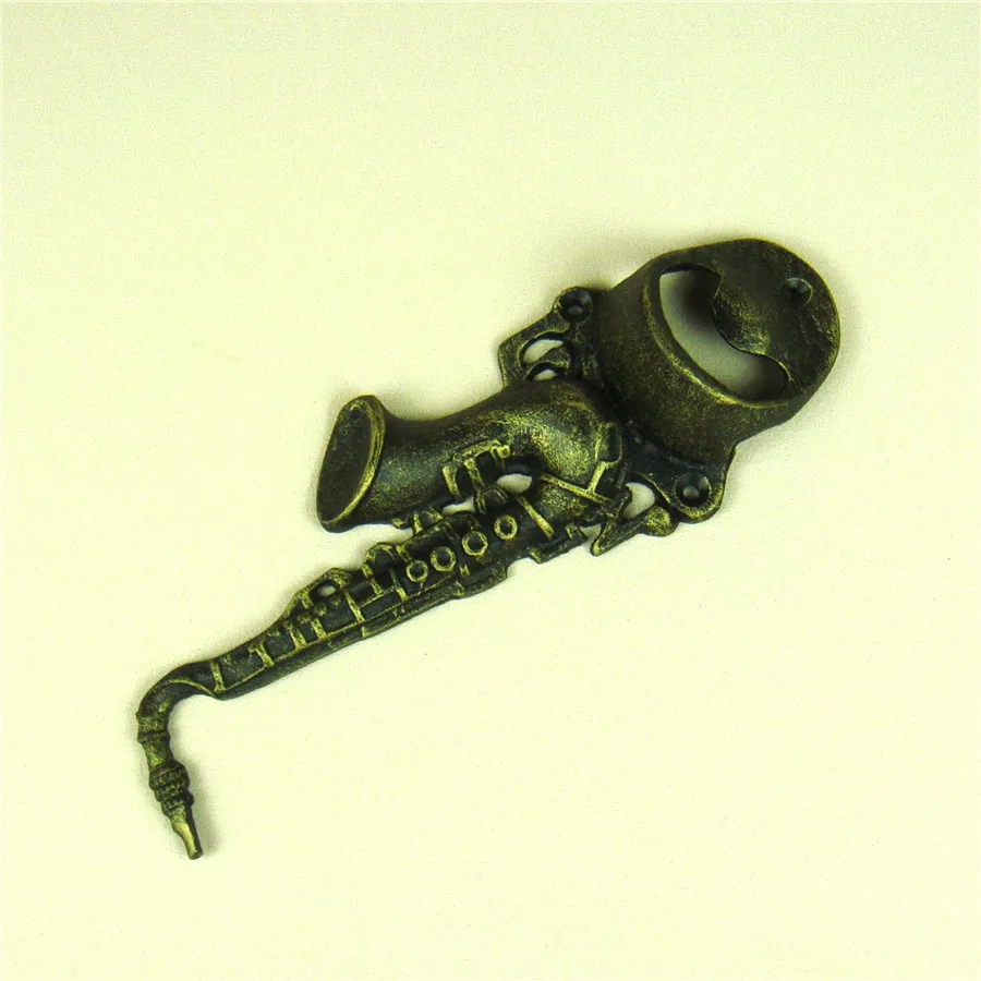 Латунный саксофон открывалка для бутылок настенный металлический Модель барная