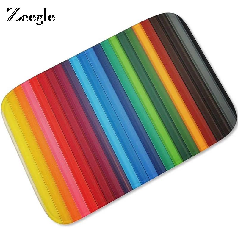 

Zeegle дверные коврики для входной двери красочные коврики с узором для гостиной пыленепроницаемые коврики домашний декор нескользящий коврик