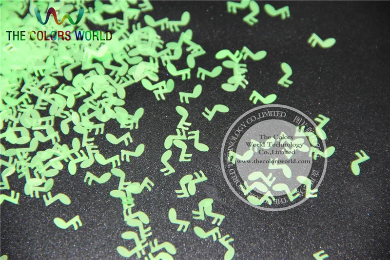 IN-B стойкий к растворителям неоновый зеленый цвет музыкальный в форме ноты блеск