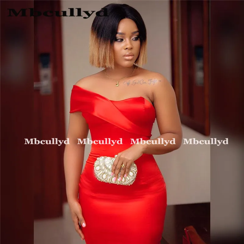 Женское короткое платье для выпускного бала Mbcully красное коктейльное до колена с